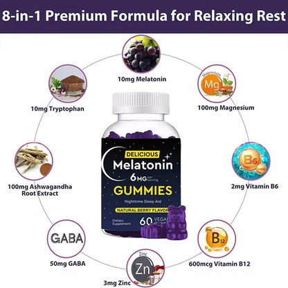 🌙 Mélatonine Gummies – Sommeil Naturel & Réparateur
