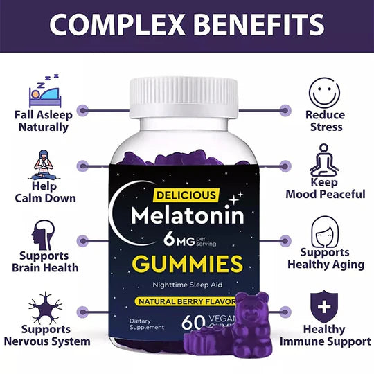 🌙 Mélatonine Gummies – Sommeil Naturel & Réparateur